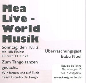 18.12.2016 MEA bei Tangoarte Wuppertal